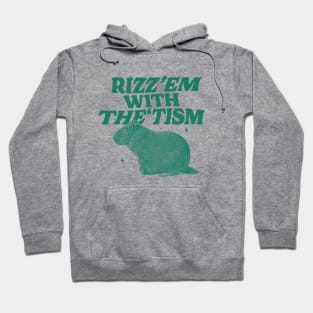 Rizz Em With The Tism Shirt, Funny Capybara Meme Hoodie